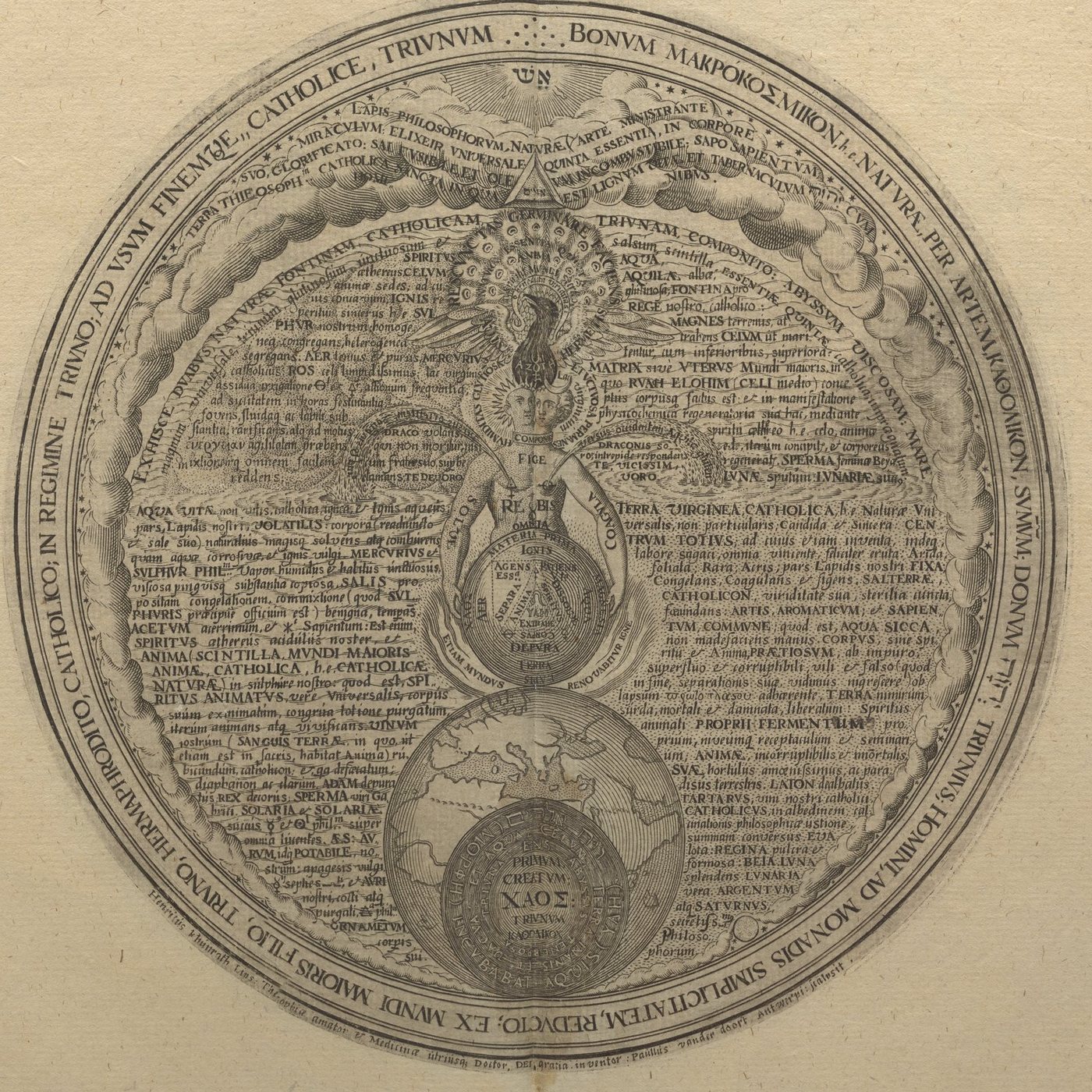 The Sun, the Peacock and the Two-Headed Rebis, Heinrich Khunrath